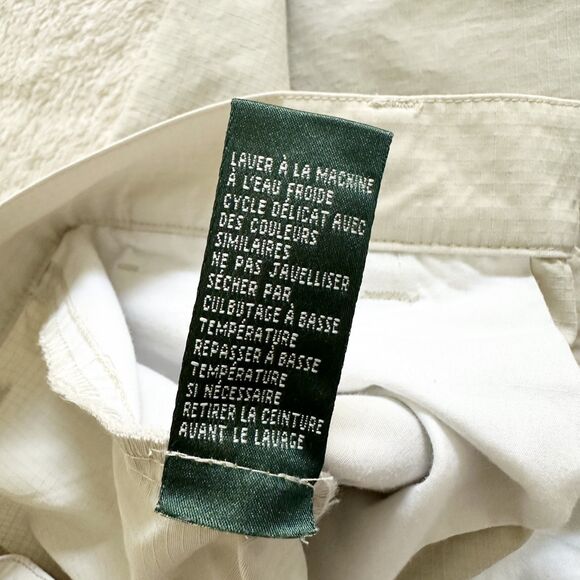 Lauren Ralph Lauren Pants Size M? Beige Ripstop Snap Hem Utility Safari - Picture 8 of 11